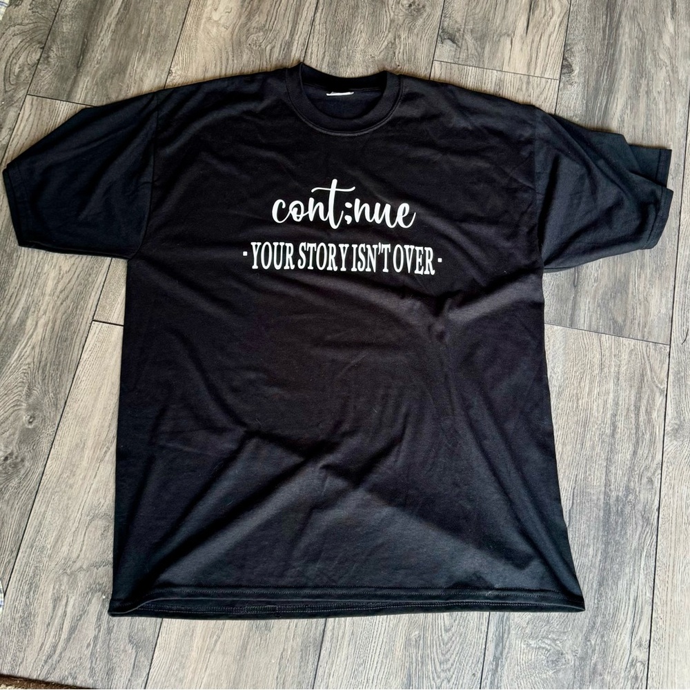 Jerzees Black Continue Mental Health Awareness Tee Shirt